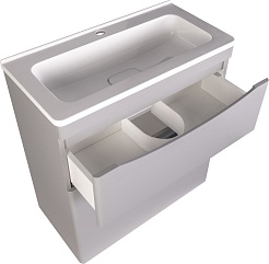 Style Line Мебель для ванной Бергамо Мини 70 серая Люкс антискрейтч Plus – фотография-3